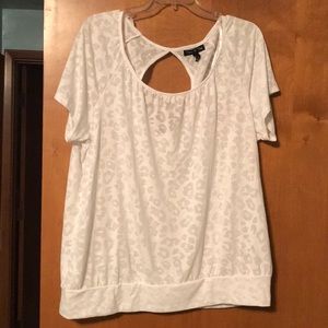 White leopard blouse